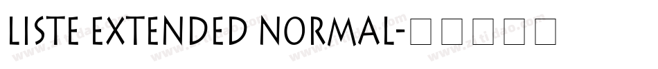 Liste Extended Normal字体转换
